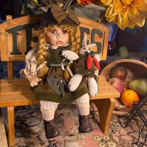 Vintage Tricia Porcelain Doll! In EUC! With original Tag! See Photos!